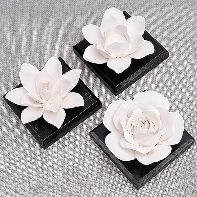 Lotus Flower Styling Essential Oil Diffuser Stone, Non-Electric, Handmade Products, Decorative Tabletops, Car Decoration Ornaments (Essential Oils Not Included)