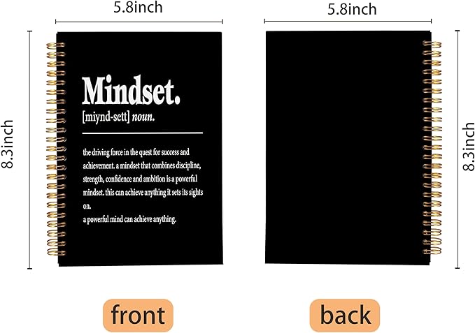 Inspirational Spiral Notebook,Inspirational Journal,Inspirational Journal for Women Men Writing,Mindset Spiral Notebook 5.5x8.3 Inch