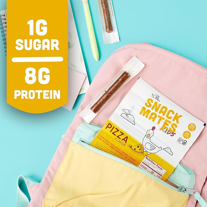 Snack Mates by New Primal Sampler Four Flavor Pack, Mini Meat Sticks, High Protein and Low Sugar Kids Snack, Gluten Free, Soy Free, Paleo, Lunchbox Friendly, 20 Count