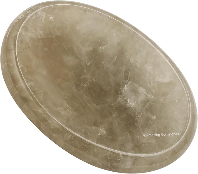 Amazing Gemstone Smoky Quartz Worry Stone Crystals and Healing Stones - Worry Stones for Stress Relief Gifts - Piedra Crystal Fidget for Meditation - Unique Stocking Stuffers and Birthday Gifts