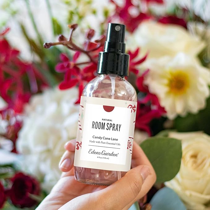 Edens Garden Candy Cane Lane Natural Room & Linen Spray – 100% Pure Essential Oil Holiday Mist for Christmas, Linens & Home – Non-Toxic, Long-Lasting Scented Aromatherapy Spray, 4 fl oz (118 ml)