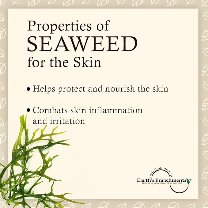 Earth's Enrichments Organic Sugar Scrub Vegan, Peppermint, Rosemary, Seaweed Body Scrub, Exfoliating, Great for Rough, Dry Skin, Lips, Feet and Elbows, Coconut Oil and Avocado Oil, 8oz