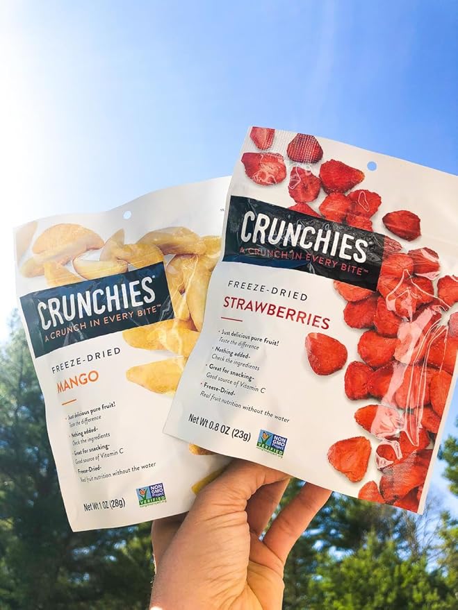 Crunchies Freeze-Dried Fruits, 100% All Natural Crispy Fruit, Non GMO and Kosher, Resealable Freeze Dried Fruit Snack Packs, Pack of 6 (Tropical Variety Pack)
