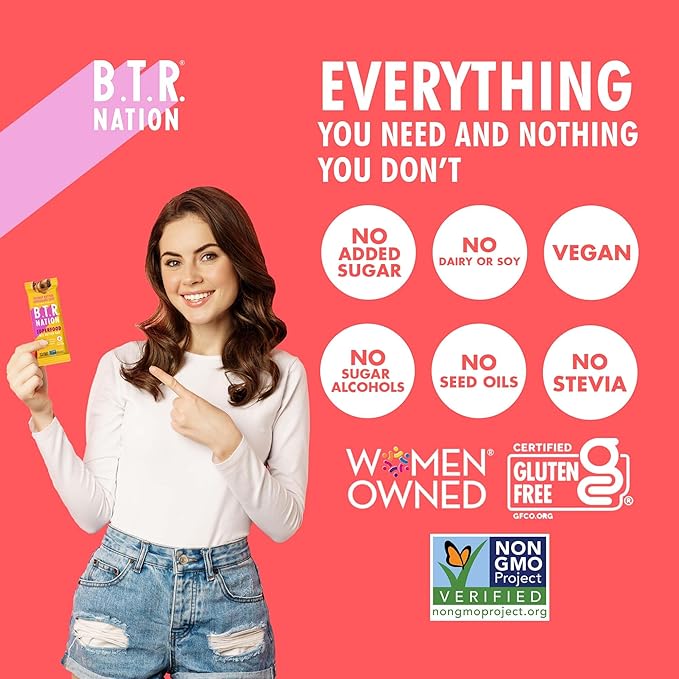 B.T.R. Nation Superfood Keto Protein Bar - Plant Based Vegan Protein | (12 Pack) Variety Pack | Low Carb Food, Low Calorie, Gluten Free, No Sugar Alcohols, Boosted with Superfoods