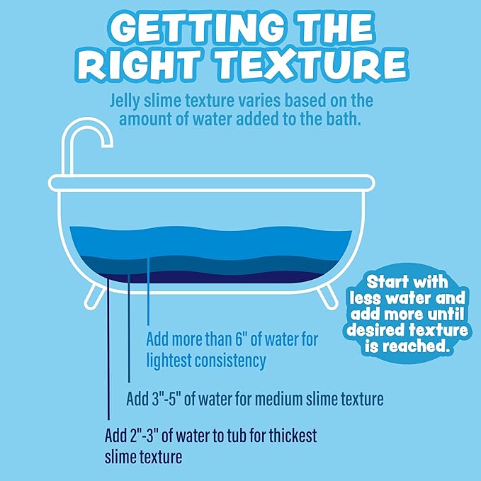 Tub Works® Jelly Bath Slime Bombs, 6 Pack | Bath Bombs for Kids That Turn Bath Water Into Colorful Jelly Slime | Nontoxic | Unique Kids Bath Bombs with Surprise Slime Texture | Sensory Fun Bath Toys