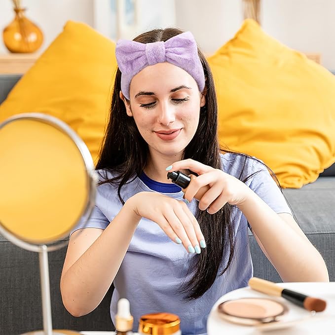 Shindel 6PCS Spa Headbands for Women, Skincare & Makeup Headbands for Face Washing, Gift for Teen Girls (Assorted Colors)