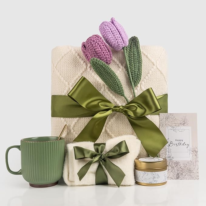 Anforsun Birthday Gifts for Women, Self Care Gifts Get Well Soon Gifts Package, Relaxing Care Package, Happy Birthday Gift Basket for Women, Her, Mom, Sister, Best Friend, Wife, Girlfriend, Coworker