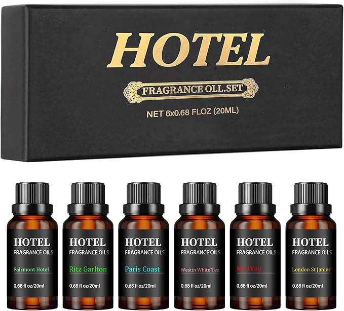Hotel Collection Diffuser Essential Oil Gift Set- Inspired by The Most Popular 5-Star Hotel Scents -My Way、Westin White Tea、Ritz Carlton Hotel