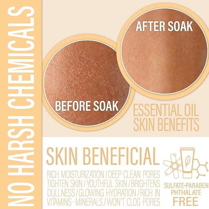 Luxiny Vegan Milk Bath Soak Made with Moisturizing Coconut Milk Powder, Essential Oil, & Sweet Almond Oil for Bath Bomb Dust Soothing Fizz & Relaxing Soak, 8 oz. (Citrus Splash)