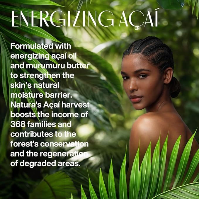 Natura - Ekos Açaí Hand Cream - Anti-Dullness Hand Balm - Recharge the Skin - Fast Absorption - Skin Moisturizer - Vegan Skin Care - Brazilian Beauty Secrets - Self Care & Body Care - 2.6oz (75g)