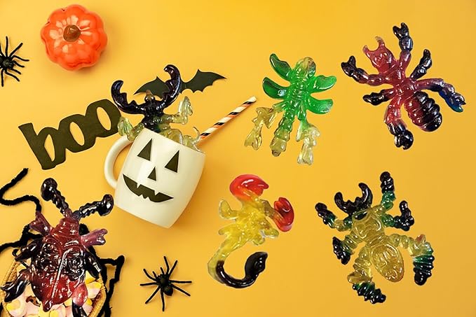 Fruidles Halloween Large Creepy Gummy Candy, Soft Chewy Gummy Candies, 4 Gummies per Pack (32 Large Gummies)