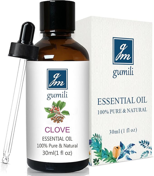 Clove Oil 1 Oz, 100% Pure Clove Bud Essential Oil for Teeth and Gums, Natural Aromatherapy Essential Oils for Diffuser, Skin and Hair Care