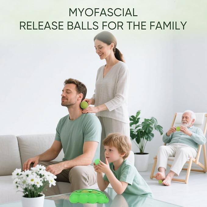 Foot Massage Ball for Plantar Fasciitis Support & Muscle Tightness, Myofascial Release Balls for Feet, Back, Neck, Jaw & Forearms, Hand Massage Balls (4 Packs)