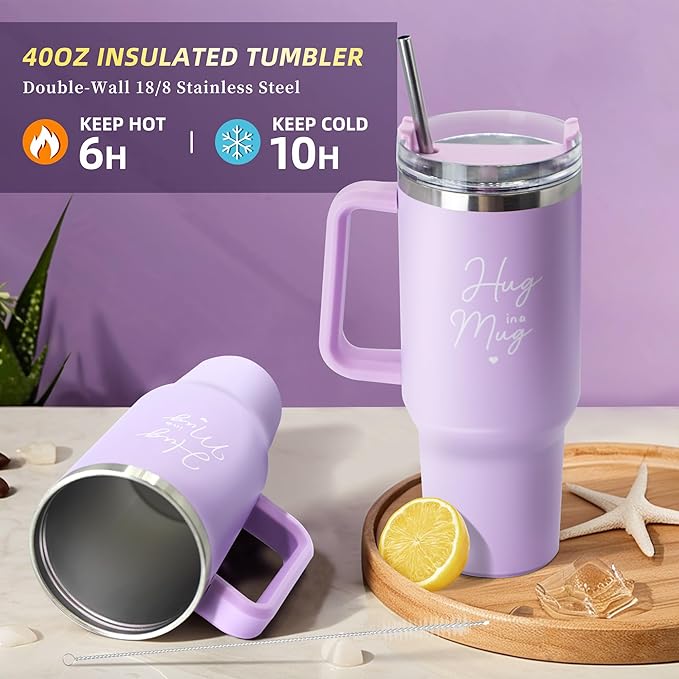 15PCS Birthday Gifts for Women, Relaxing Spa Gifts Baskets for Her, Care Package with Luxury Flannel Blanket and 40 oz Tumbler, Valentines, Mothers Day, Christmas Women's Gift for Mom, Wife, Friends