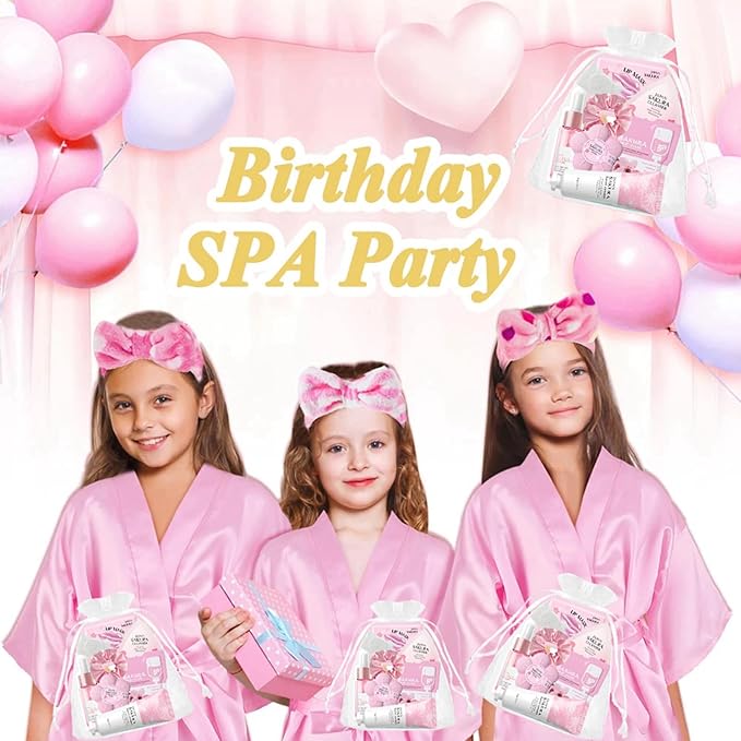 Spa Party Supplies for Women Girl,45pcs/5 Set Sleepover Party Favors With Facial Masks Skincare,Face Cleanser,Serum, Hand Cream,Lip Mask,Foot Bath Bombs,Gift for Spa,Sleepover,Birthday