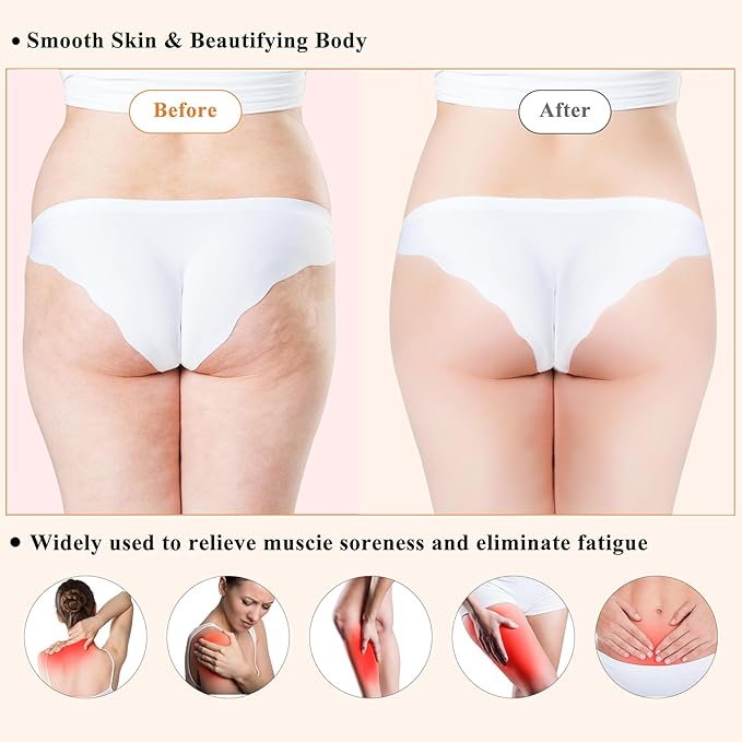 5-in-1 Wood Therapy Massage Tools Lymphatic Drainage Massager for Muscle Pain Relief | Maderoterapia Kit Body Sculpting Tools for Anti-Cellulite, Body Shaping