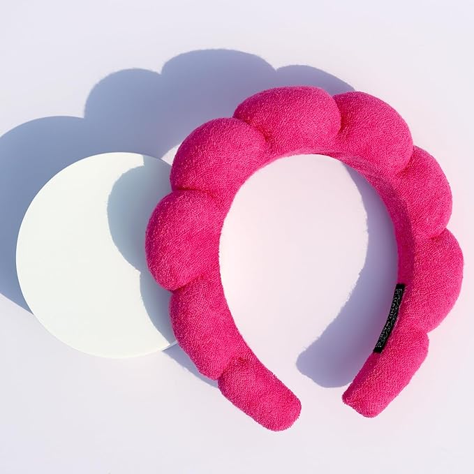 Spa Headbands: Makeup & Face Wash Headbands for Skincare, Masks, and Treatments - Terry Cloth, Puffy Design