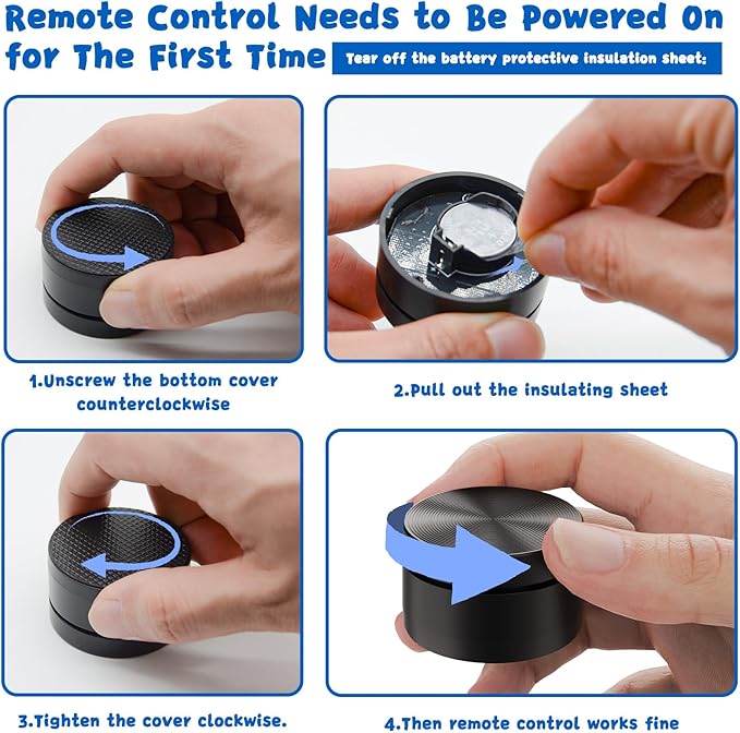 Bedside Lamp & Desk Lamp with Remote, Touch Control, USB-C/A Ports + Outlets | Blue Fabric Shade Nightstand Table Lamp for Bedroom, Living Room Lighting | Cute Modern Boho Lamp with Charging Station