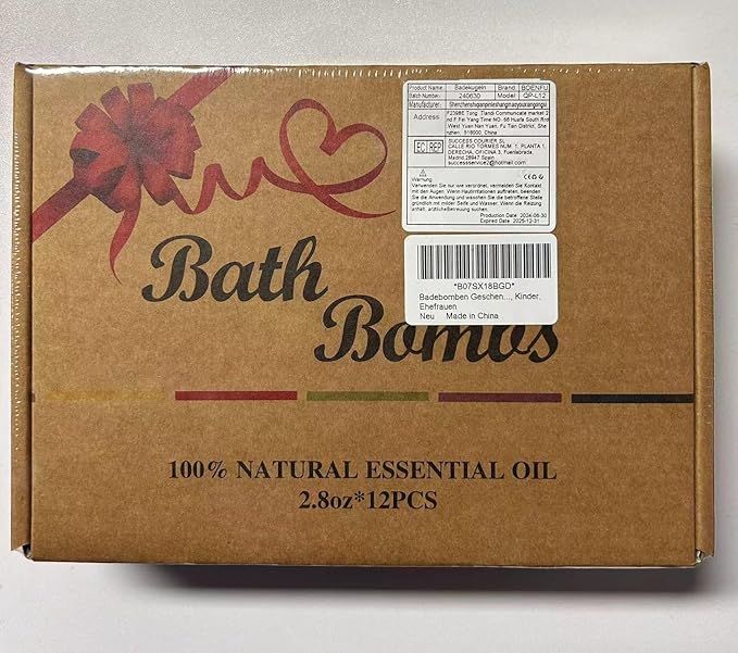 Bath Bombs Gift Set Large 12 PCS 2.8oz Organic Natural Essential Oils, Relax and Moisturize Skin, Luxury Spa Bomb Gifts for Girl, Mom, Kids, Wife, Birthday, Valentine's Day, Anniversary