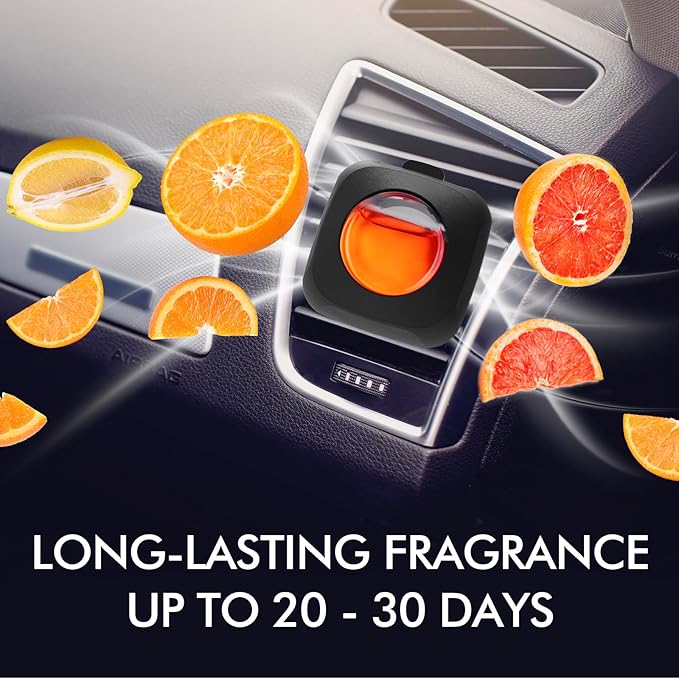 Car Air Fresheners, 6 Pack, Citrus, Car Fresheners Vent Clips, Long Lasting Air Freshener, Car Refresher for Men Women