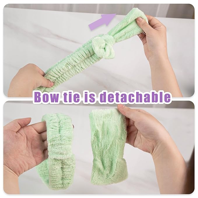 Shindel 6PCS Spa Headbands for Women, Skincare & Makeup Headbands for Face Washing, Gift for Teen Girls (Assorted Colors)