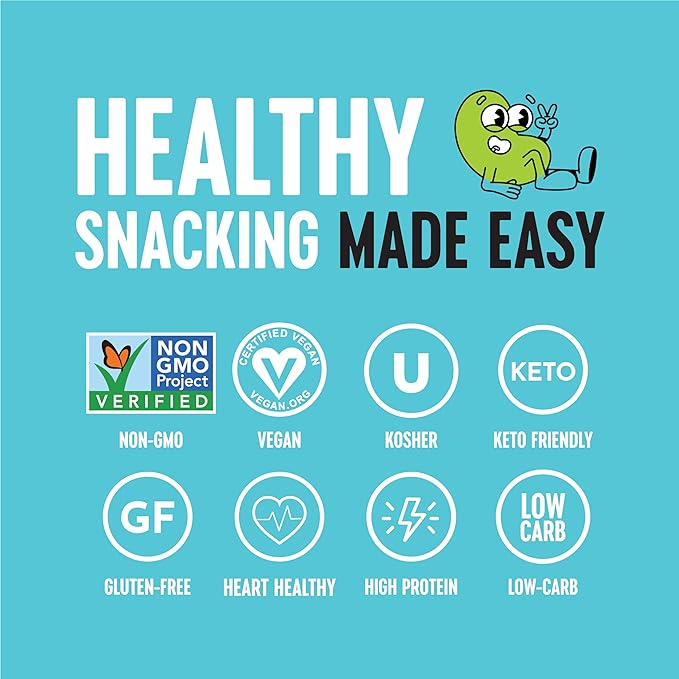 The Only Bean Edamame Dry Roasted Low Carb Snacks (Ranch), Vegan Gluten Free Snacks, Healthy Snacks for Kids and Adults, High Protein Snacks, Keto Snacks, Diabetic Snacks, 4oz (Pack of 3)