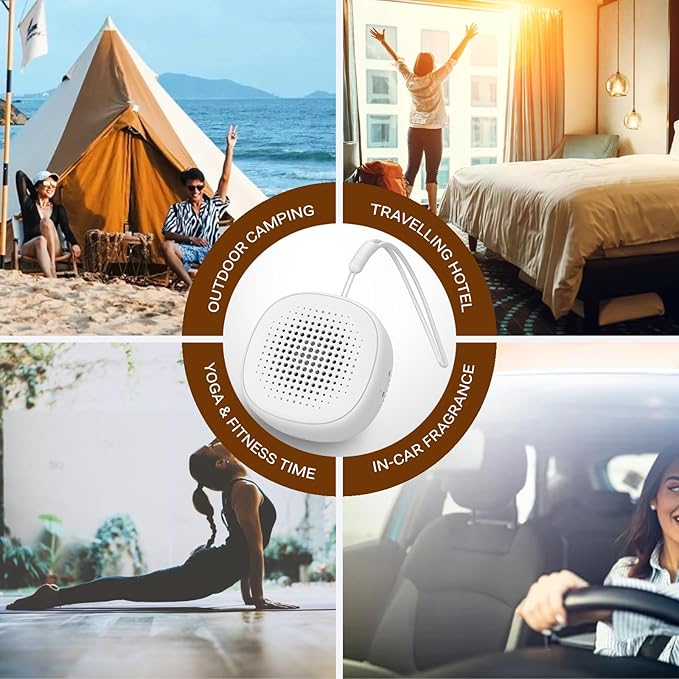 Travel Sized Portable Mini Diffuser for Essential Oils Multifunction Waterless Mini Car Aromatherapy Diffuser