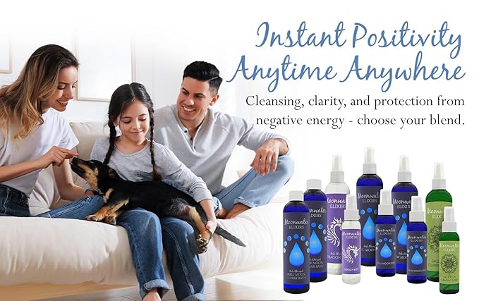 White Sage Smudge Spray for Spiritual Cleansing & Aura Protection, Sage Spray for Cleansing Negative Energy & Protection, Home & Meditation, Clear Quartz Reiki Energized Aromatherapy Room Mist 2X 4oz