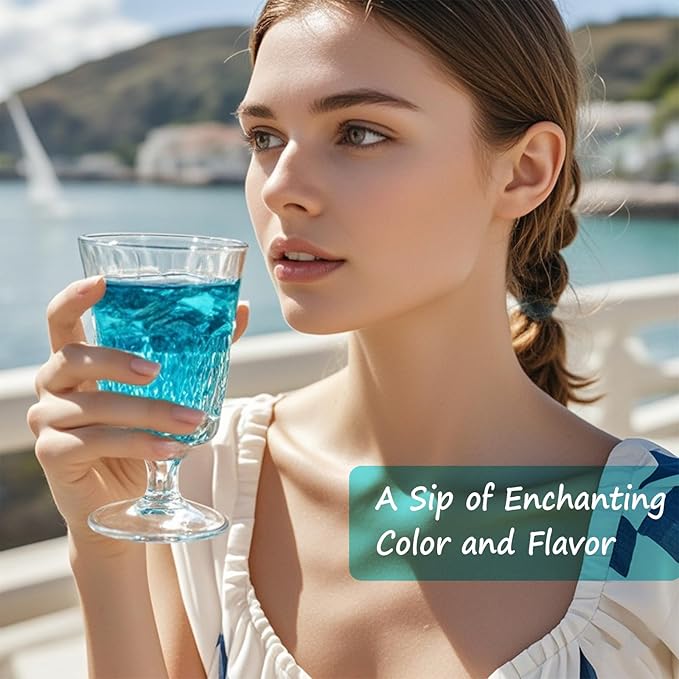 Ovikaso Tea, Butterfly Pea Flower Tea Bags, 50 Pyramid Tea Bags, 1.3g/bag, 100% Natural, Non-GMO, No Caffeine, Brew Hot or Iced tea, Baking, Cocktail, Herbal Tea