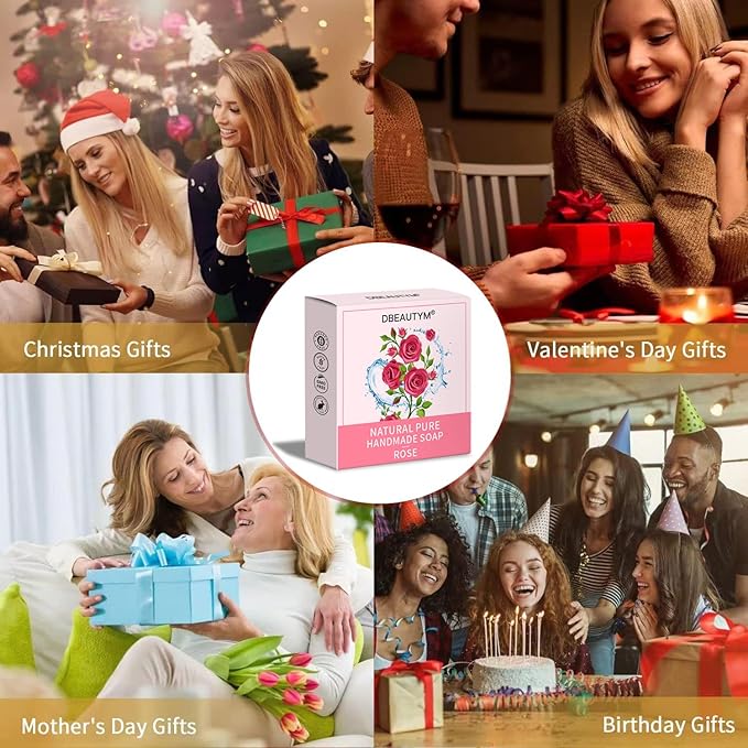 12 Pack Bar Soap Gifts,Stocking Stuffers for Teen Girls,Christmas Gifts for Women,Bridesmaid Gifts,Teacher Appreciation Gifts Nurse Gifts, Natural Plant Fragrance Bath Soaps Travel Size Hands Wash Bar