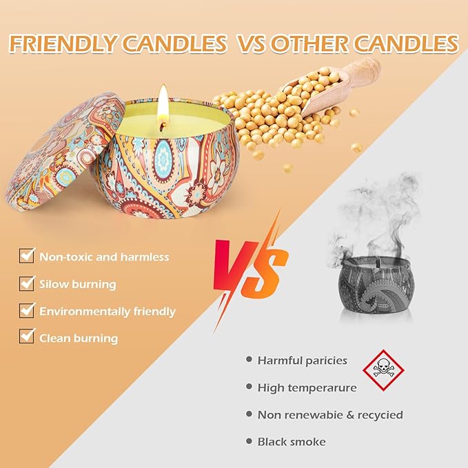 9 Pack 22.5oz in Total Scented Candles Gifts for Women,140-160 Hours Home Scented Candles,Aromatherapy Candle Gifts Set, Soy Wax Candles for Christmas Day, Birthday, Mothers Day, Valentine's Day