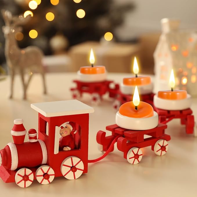 Eywamage Orange Flameless LED Tealights with Remote Batteries, Halloween Fall Battery Tea Votive Candles Real Wax Flickering Set of 10