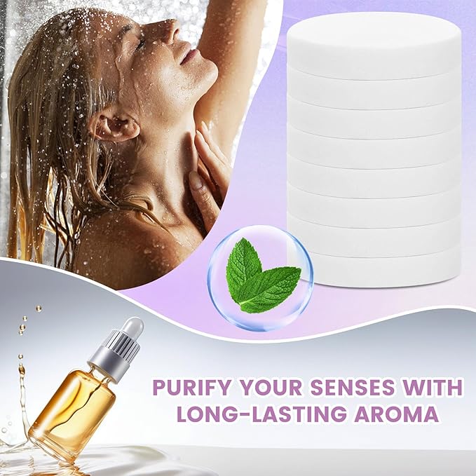 Shower Steamer - Aromatherapy Shower Steamer Tablets with Pure Essential Oils and Sea Salt - Natural Vaporizing Shower Tablets Bath Gift Set 10 Pack Aromatherapy Christmas Gifts Stocking Stuffers