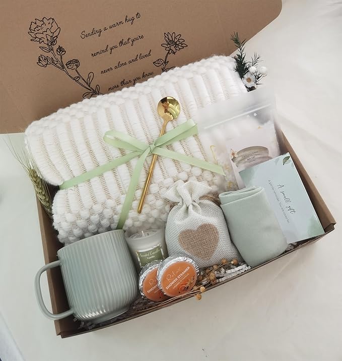 Get Well Soon Gift Basket- Relaxation, Birthday,Mothers Day/Self Care Package, After Surgery, Sympathy Gift for Loss of Loved One, Thinking of You Gift Set, Grief/Comfort/Miscarriage Gift for Women