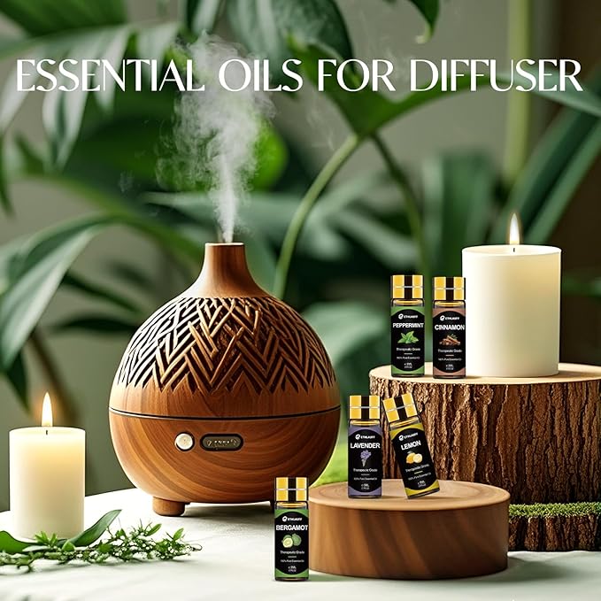 Top 12 Essential Oils Set, Pure Essential Oil for Diffuser, Humidifiers, Skin Care, Massage, Fragrance Oil Scent for DIY Candle and Soap Making, Gift for Friend
