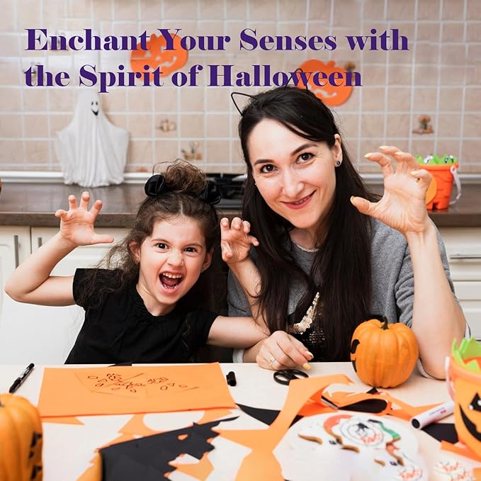 AmaKane Halloween Fragrance Oil Set, 6x10ml Fall Essential Oils for Diffuser, Candle Soap Making Scents- Brown Sugar and Fig, Pumpkin Apple Butter, Caramel Apple, Candy Corn and More