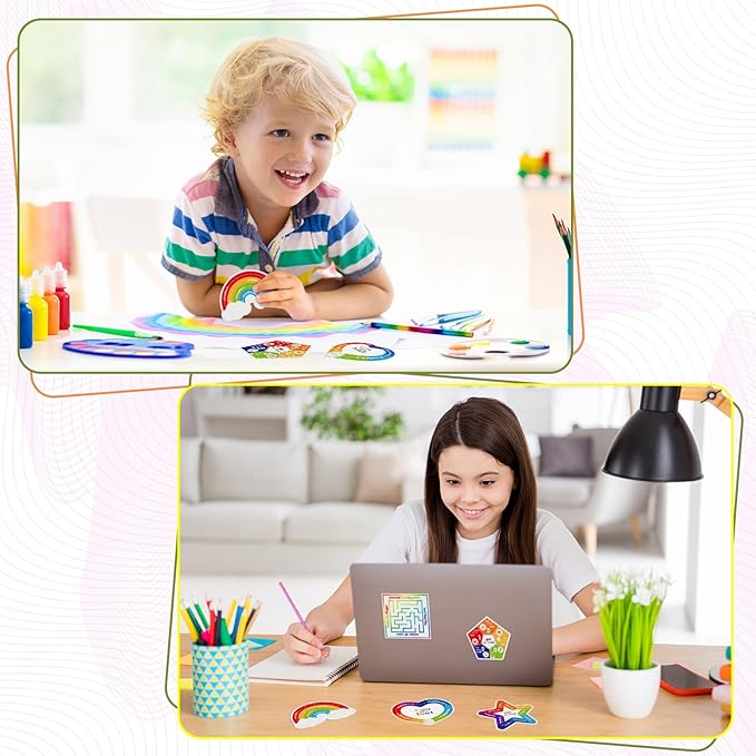 Libima 72 Pieces Anxiety Sensory Stickers Textured Stickers Fidget Mindfulness Sticker School Counselor Supplies Adult Sensory Items Anxiety Relief, 9 Styles(Bright Color)