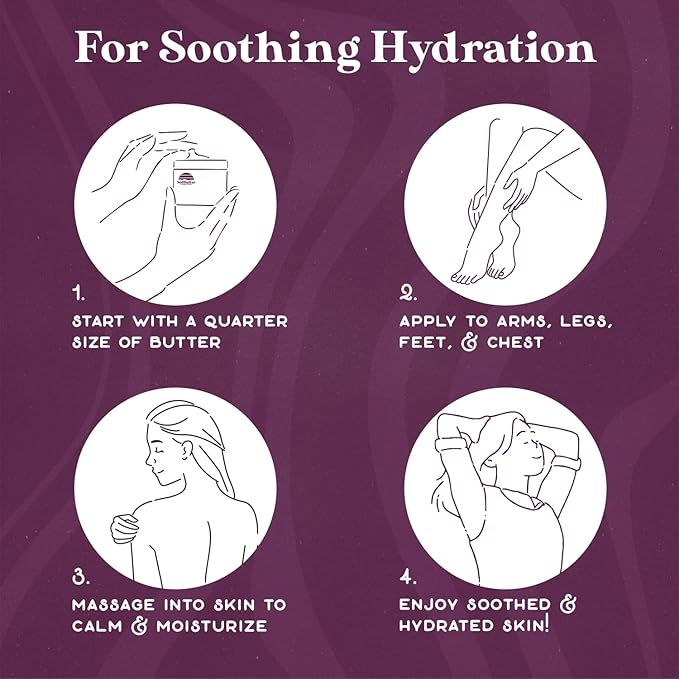 PURPLE CANYON Solar Soothe Whipped Body Butter 8oz | Cactus Blossom Body Lotion Infused with Healing Cactus and Aloe Vera | Natural Body Cream for Sensitive Skin