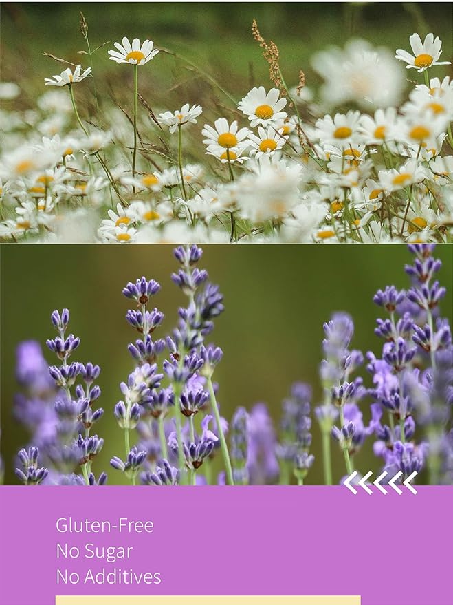 HYNTMYT Chamomile & Lavender Tea, Blend of Chamomile, Lavender, and Lemon Balm, Soothing & Aromatic, Caffeine Free, 120 Count