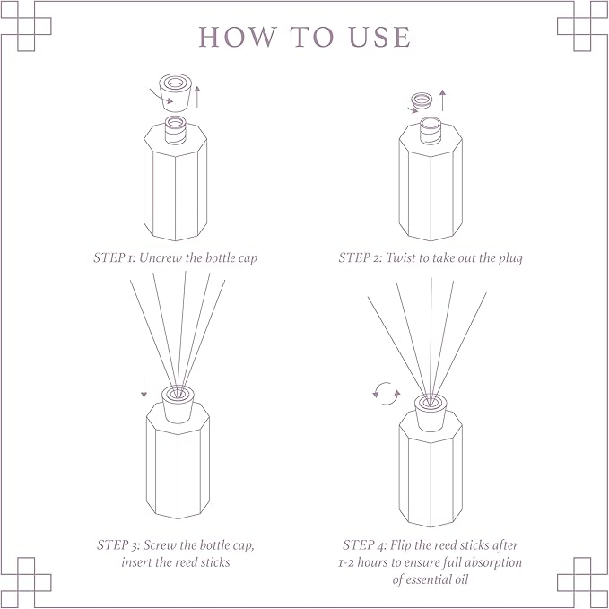 Reed Diffuser Set, 6.7 oz Lavender Eucalyptus Scented Reed Diffusers for Home with Sticks, Home Fragrance Oil Scent Diffuser for Bathroom, Decor & Gift