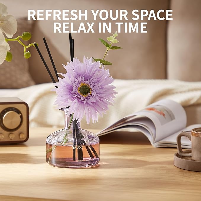 Reed Diffusers Set Lavender Scent, 7.10 oz Diffusers for Home with 7 Diffuser Sticks, Reed Diffuser for 120 Days, Perfect for Bathroom, Shelf Decor, Air Fresheners