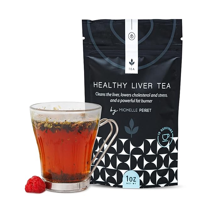 Michelle Peiret Liver Detox Tea, Milk Thistle Liver Detox, All Natural Ingredients Dandelion Tea, Cleanses & Promotes Overall Wellness - 15 Servings