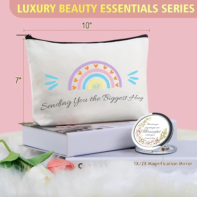 Birthday Gifts for Women, Thinking of You Gift Basket, Get Well Gifts for Women, Unique Self Care Package Relaxing Spa Gift Set, Mothers Day Gift Box for Mom Her Best Friend Wife Sister, Pink