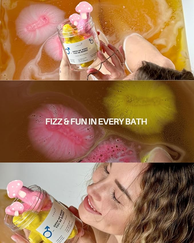 Funny Bath Bombs β Surprise Bath Bombs - Funny Gifts for Women β Gifts Set for Women β Spa Set β Birthday Gifts β Bachelorette Party Favors β Fruity Floral Scent