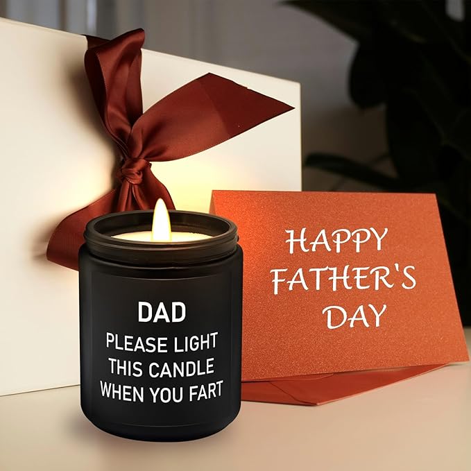 Lihome Gifts for Dad from Daughter Son - Funny Fathers Day & Thanksgiving & Christmas Gifts - Smoke Vanilla Scented Candle (7OZ)