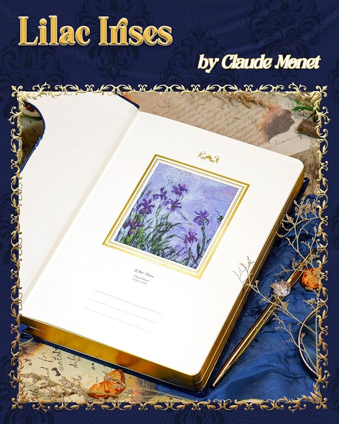 Thick Journal Notebook for Women & Girls, 360 Pages A5 Writing Journaling Notebook with Paintings, Women Journal for Writing, Vintage Journal with Gift Box & Pen for Women Gift Ideas (Midnight Blue)