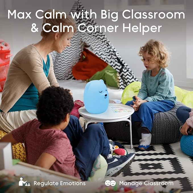 Breathing Pal Plus 'Ted' - Mindfulness Breathing Light, Guided Visual Meditation Breathing Light, Anxiety Relief Items for Calm Down Corner/Meditation/Sleep Aid for Adult&Kid