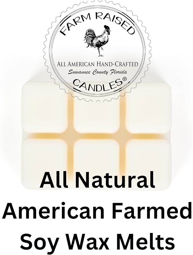 Farm Raised Candles β White Tea & Sage Soy Wax Melts 3-Pack | 9 oz Total | Spa-Inspired Herbal Blend | All-American Soy | Hand-Poured 1 by 1