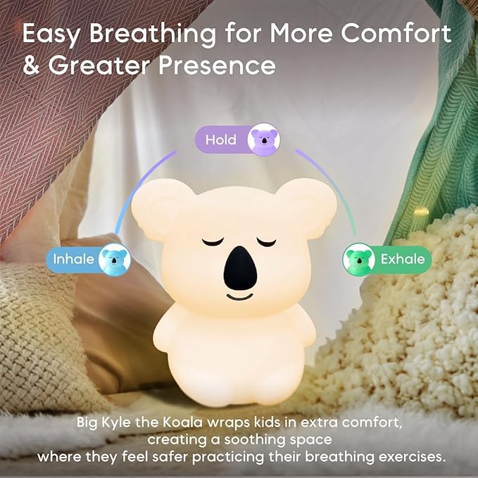 Breathing Pal Plus 'Kyle' - Mindfulness Breathing Light, Guided Visual Meditation Breathing Light, Anxiety Relief Items for Calm Down Corner/Meditation/Sleep Aid for Adult&Kid