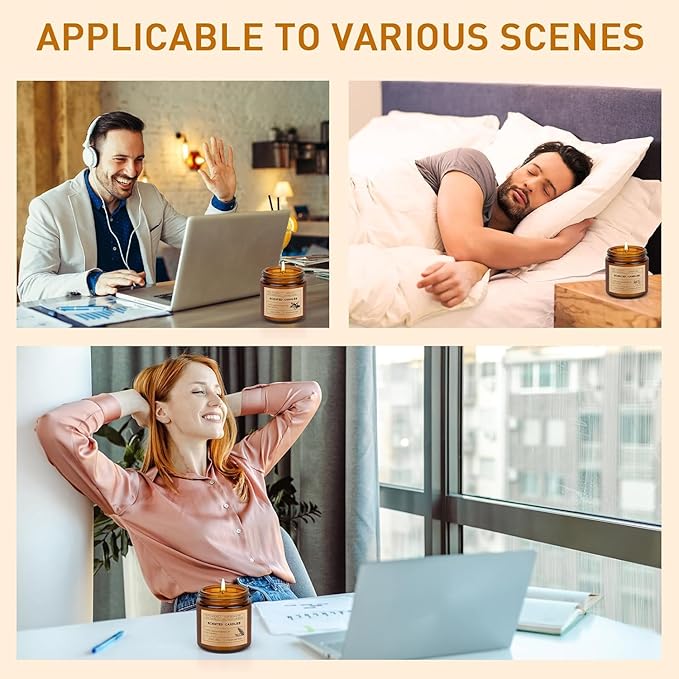 6 Pack Scented Candles Set | Candles for Home Scented, Candles Gifts Set for Women Men, Long Lasting Soy Wax Candle, Aromatherapy Candles Gift for Birthday Thanksgiving Christmas Day